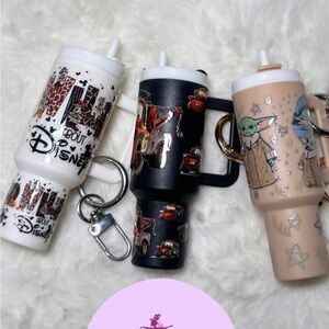 Cartoon character Mini Tumbler Keychains